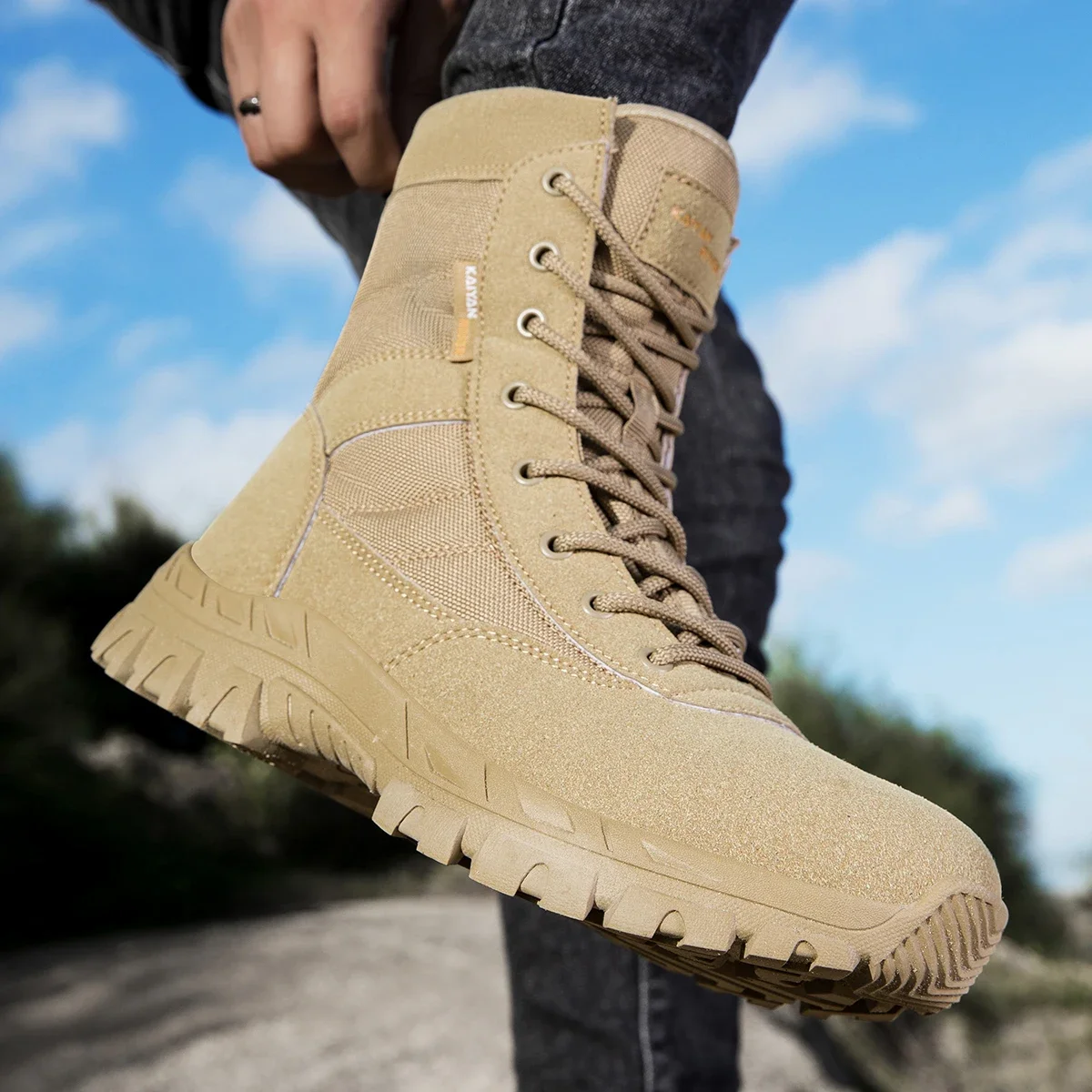 Leatherwork Boots - Erkek Açık Hava Yürüyüş Ayakkabıları Yüksek