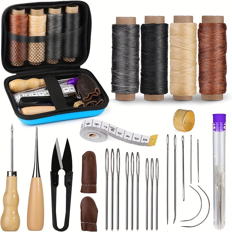 Leather Work Organiser - Deri Dikiş Seti, Büyük Gözlü İğneler