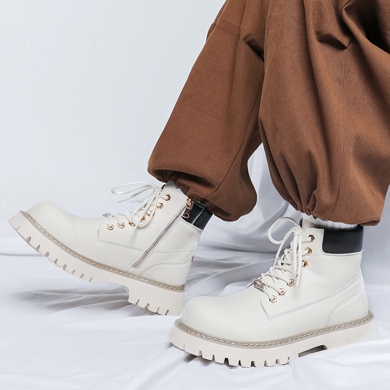 Artı boyutu erkek moda parti z - Leatherwork Boots incelemesi ve fiyatı