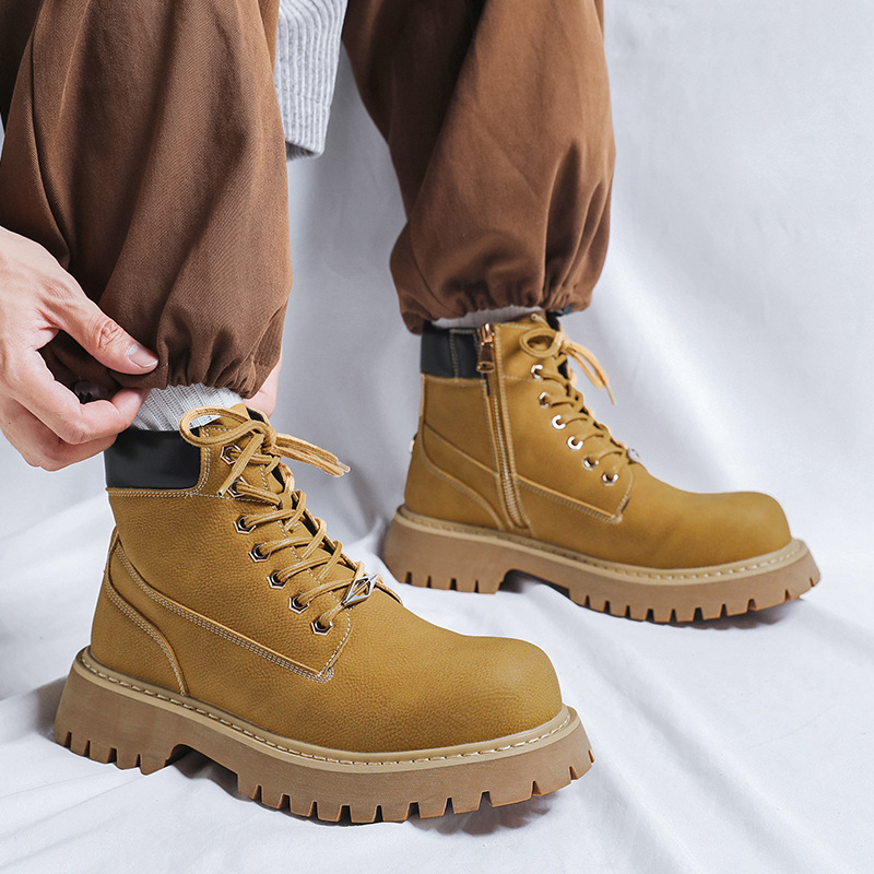 Artı boyutu erkek moda parti z - Leatherwork Boots incelemesi ve fiyatı