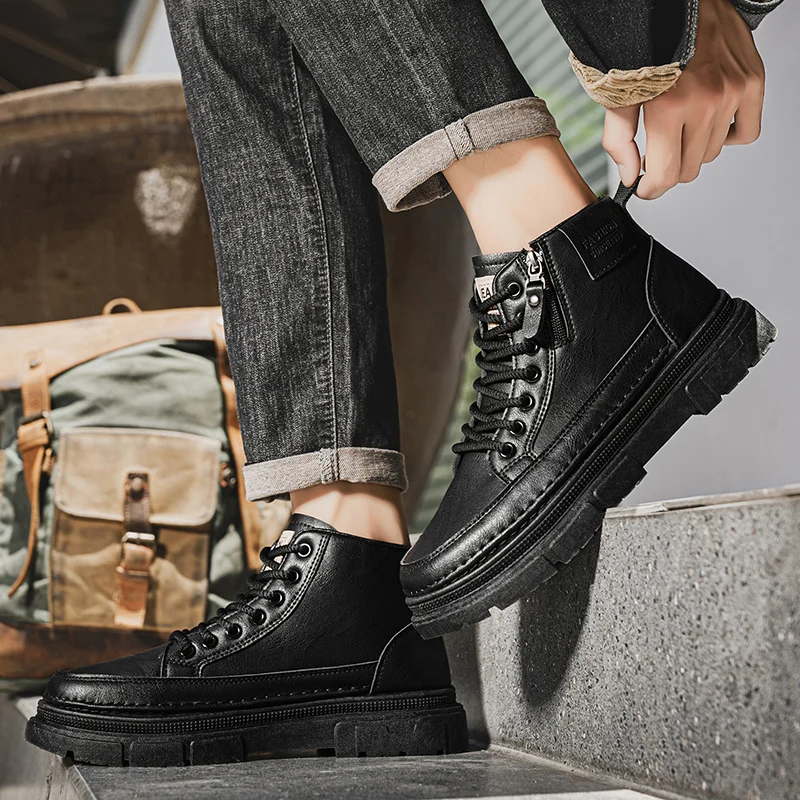 Erkekler için Retro Tasarımlı, - Leatherwork Boots incelemesi ve fiyatı