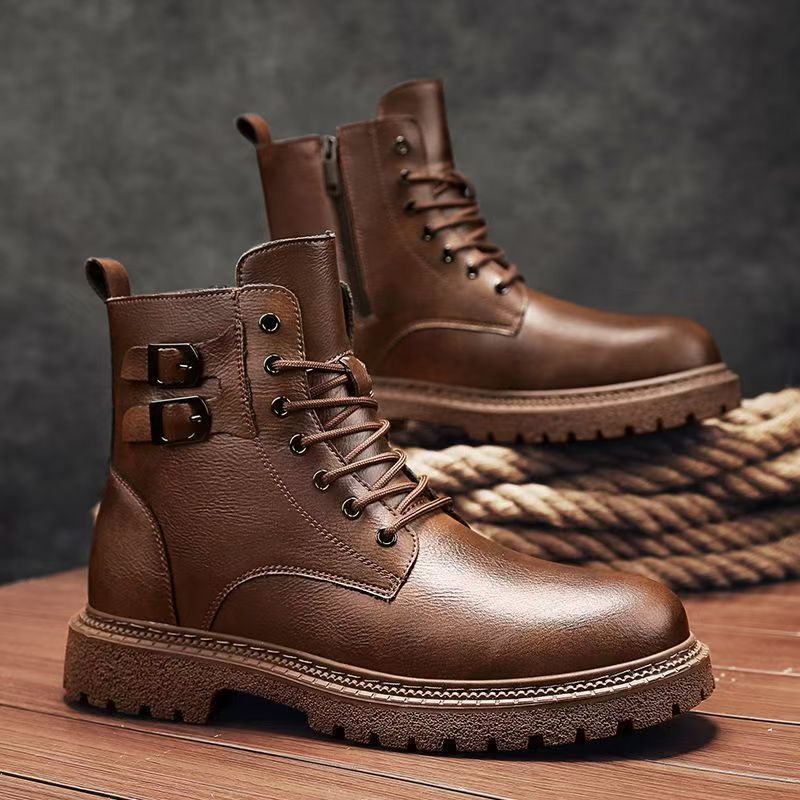 Erkek Sonbahar Kış Büyük Beden - Leatherwork Boots incelemesi ve fiyatı